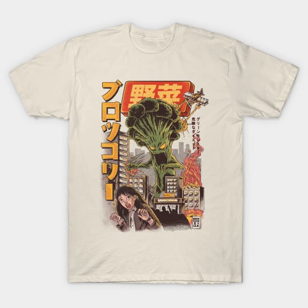 The Broccozilla - Broccoli Attack T-Shirt by Ilustrata